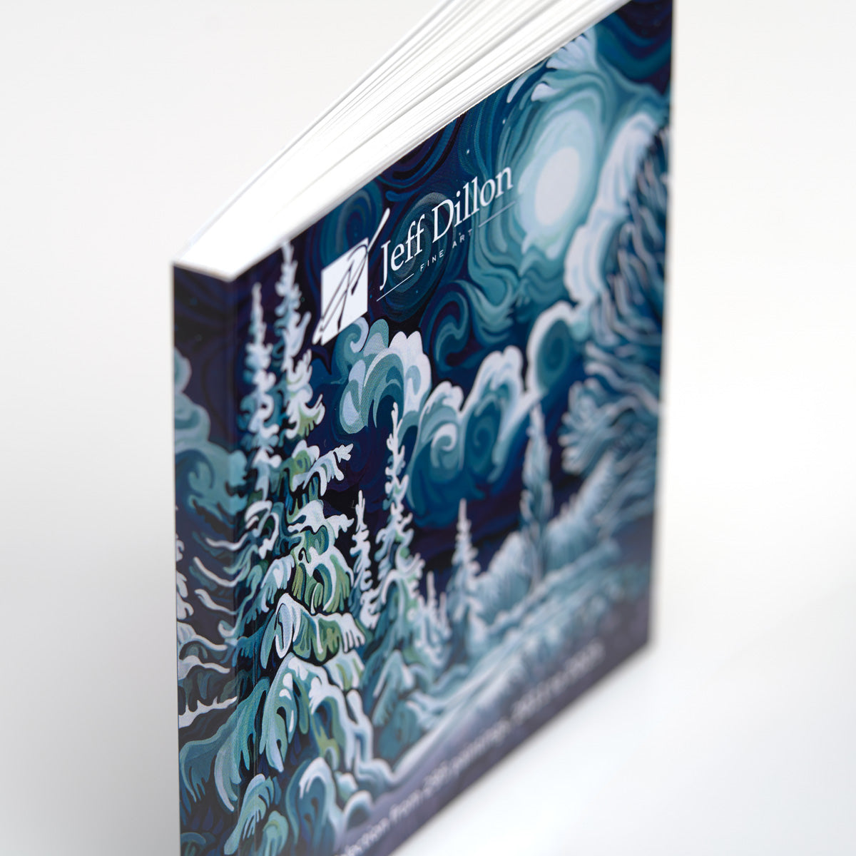 The Mini Best Art Book by Jeff Dillon features a signed winter landscape cover and displays several mini paintings inside.